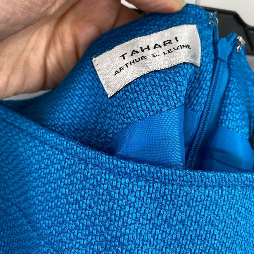 Tahari By Asl New Tropic Blue Women's Size 18 Knit Straight Pencil Skirt - Picture 3 of 4